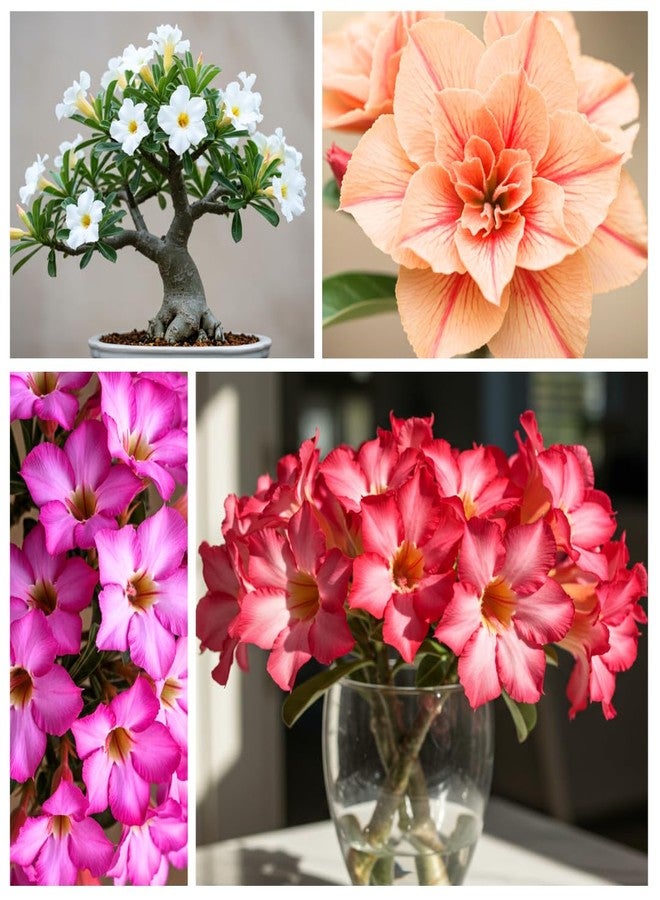 CZ Grain 20 Mixed Color Desert Rose Seeds to Grow | 20 Seeds | Adenium Obesum Seeds to Grow.. Exotic Bonsai Plant - Image 5