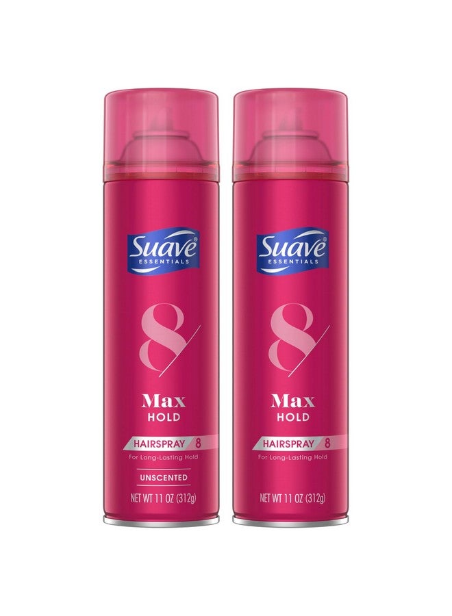 Suave Suave Hairspray Max Hold Variety 2-Pack, Unscented & Scented Formulas - Aerosol Hairspray, 11 Oz Ea  - Image 1