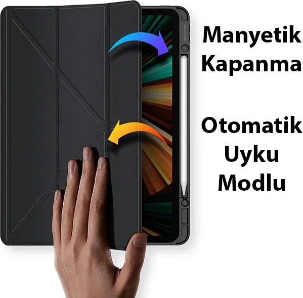 Polhammobile Polham Apple iPad Pro 11 Compatible Cover Case with Sleep Mode, Multi-Angle Stand, Pen Compartment, Anti-Scratch