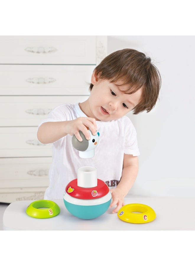 Hola Roly-Poly Unicorn - 3-in-1 Stacking Toy, Rocker, and Rattle for Babies, Encourages Grasping, Hand-Eye Coordination, Color & Number Learning, Sensory Development for 6M+ - Image 2