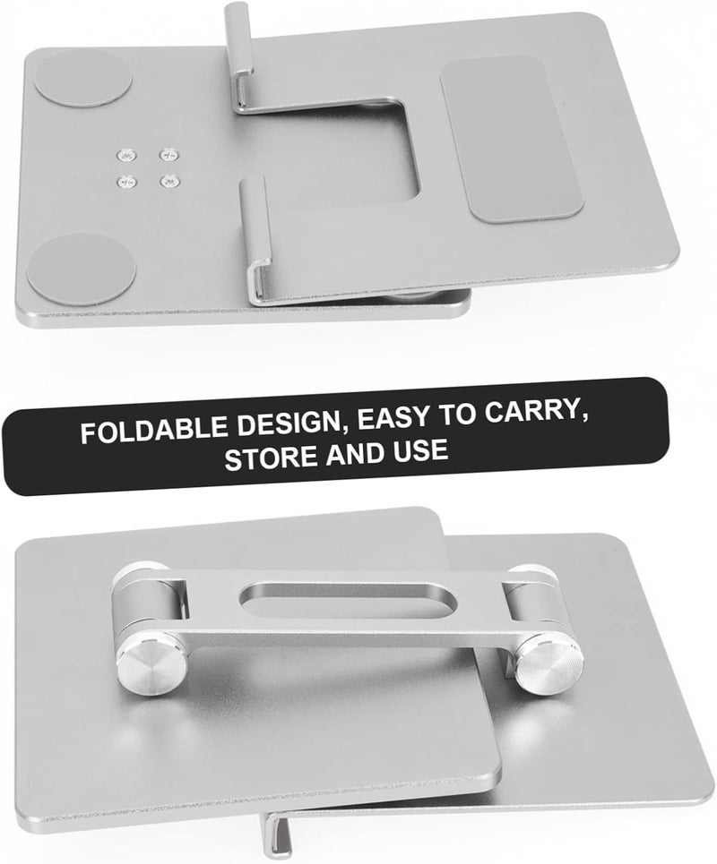 jojofuny Adjustable Folding Aluminum Tablet Stand Portable Laptop Holder Height Adjustment Suitable for Home Office Use - Image 5