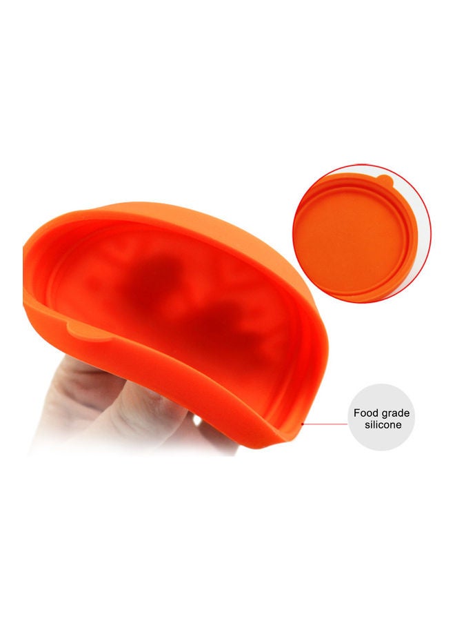 Y&D Fresh Bowl Lunch Food Storage Container with Lid Silver/Orange - Image 3