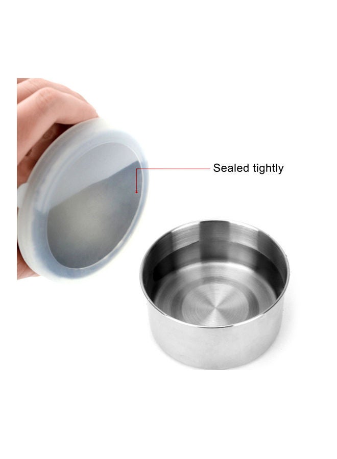 Y&D Fresh Bowl Lunch Food Storage Container with Lid Silver/Orange - Image 2