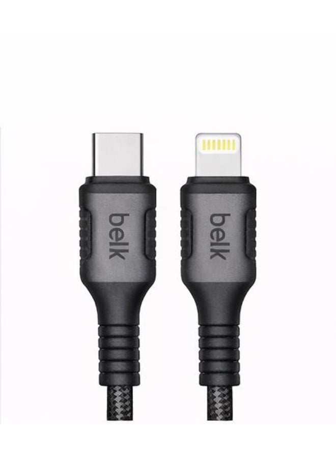 بيلك كيبل شحن ايفون بيلك Type-C إلى لايتنينج 30 واط شحن سريع بطول 2 متر نايلون متين متوافق مع ايفون 14 برو ماكس / 14 برو / 14 بلس / 14 وايباد - Image 1