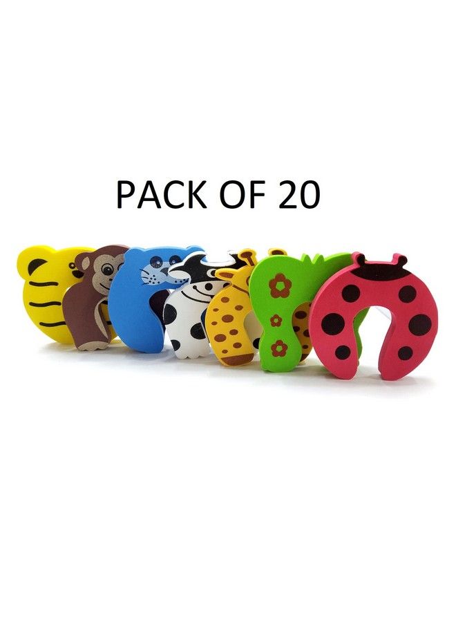 BABYSAFEHOUSE Finger Pinch Door Guard For Baby Safety (Animal Shape Pack Of 20) Door Stopper For Protection From Door Slamming & Accidental Door Lock - Image 3