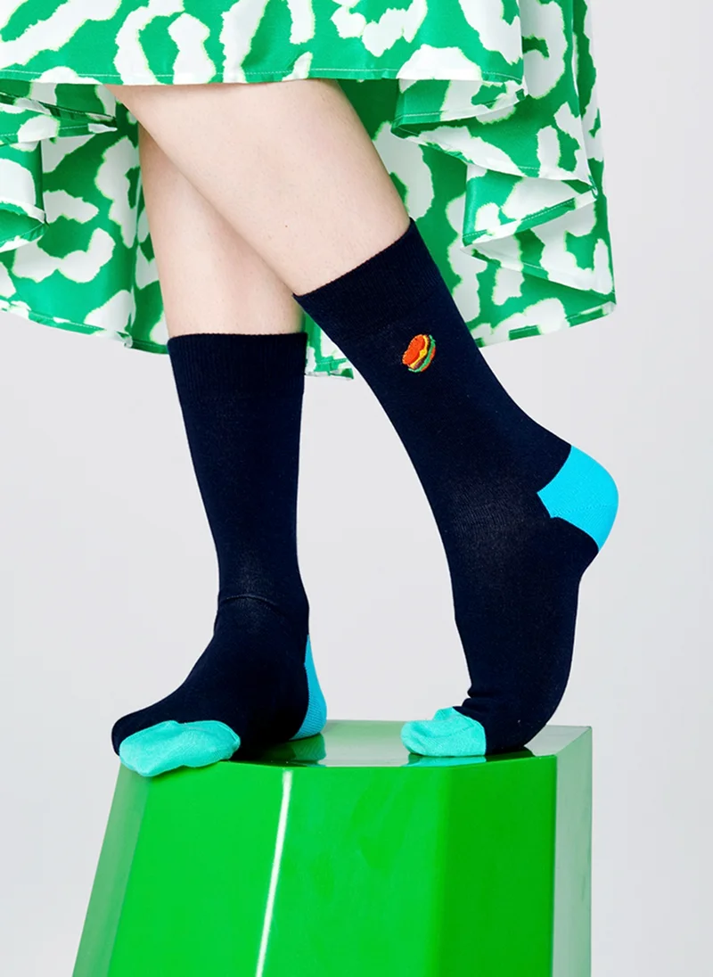 Happy Socks EMBROIDERY HAMBURGER SOCK Multicolour