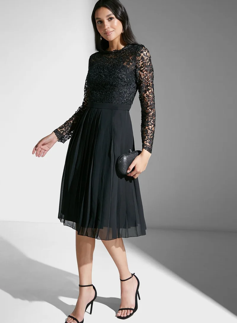 Chi-Chi London Lace Detail Dress