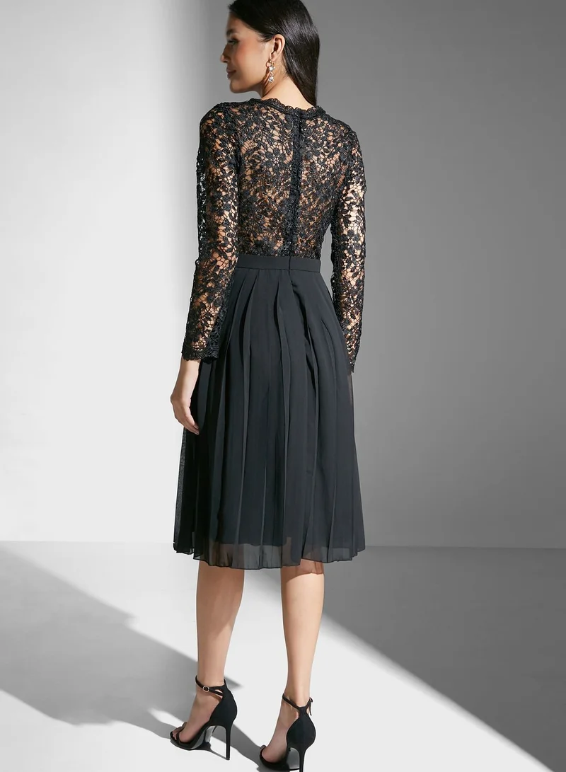Chi-Chi London Lace Detail Dress