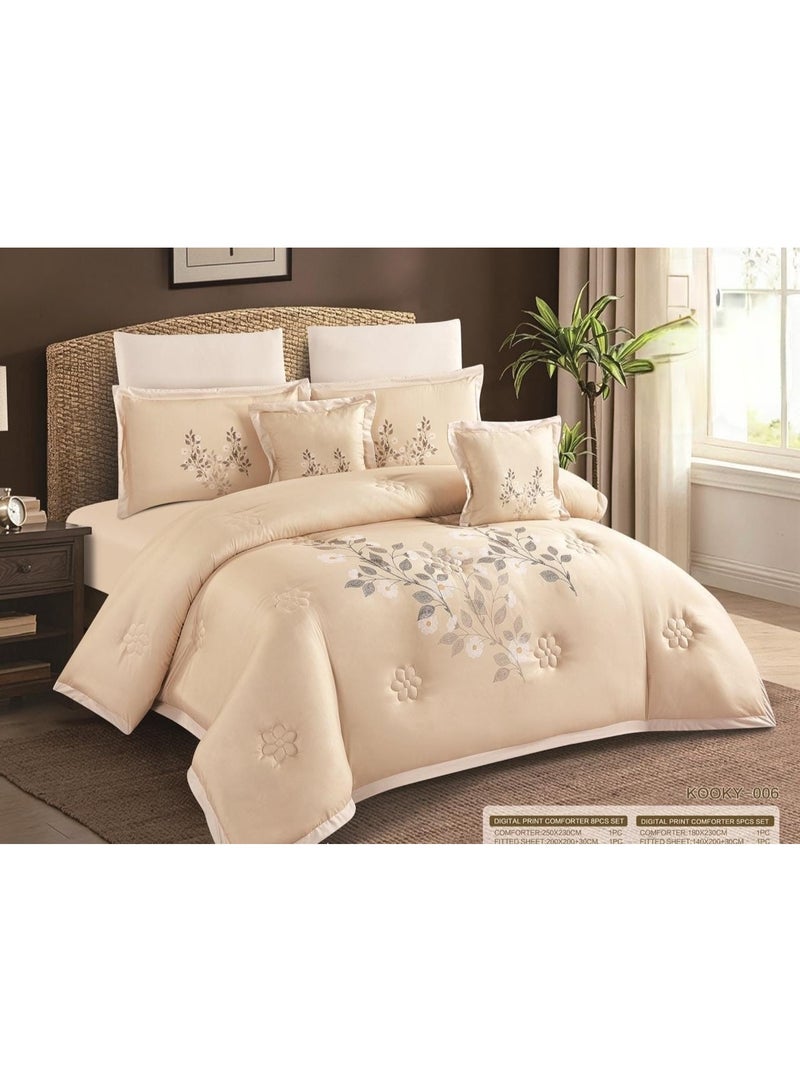 "Cookie" Summer Bedspread – 100% Microfiber – Reversible – Double Size (8-Piece Set)