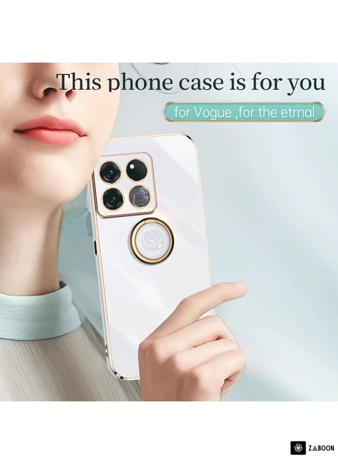 Green Tiger For OnePlus Ace Racing XINLI Straight Edge 6D Electroplate TPU Phone Case with Ring Holder(Celestial Blue)  - Image 3