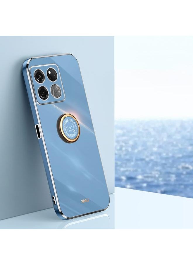 Green Tiger For OnePlus Ace Racing XINLI Straight Edge 6D Electroplate TPU Phone Case with Ring Holder(Celestial Blue)  - Image 1