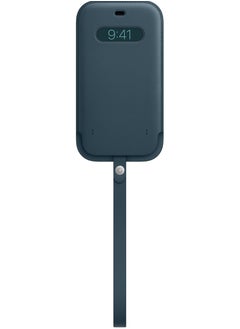 Magsafe Apple Leather Sleeve with MagSafe (for iPhone 12 Pro Max) - Baltic Blue  - Image 2