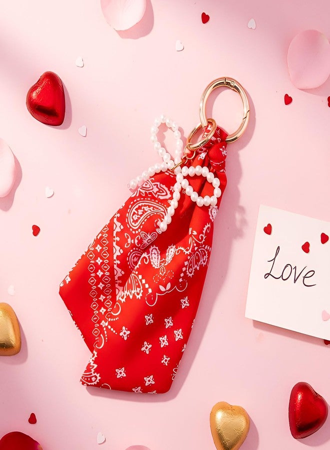 Remuuly Bag Charm for Women Western Bandana Bow Pearl Heart Charm Fashion Hip Hop Punk Bags Charms for Bag Tote Accessories(Pearl Bow) - Image 5