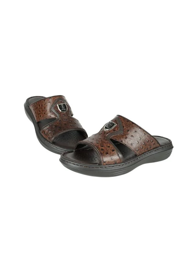 barjeel uno 008-3604 Barjeel Uno Mens Arabic Sandals 21410-60 Coffee
