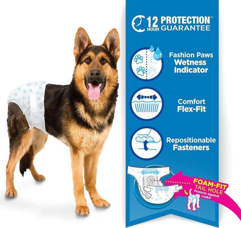 four paws KSA market compliant quality Wee-Wee Super Absorbent Disposable Adjustable Dog Potty Training Diapers, Leak-Proof Protection for Puppies and Large Dogs, Extra Small, 36 Count Lightweight - Image 3