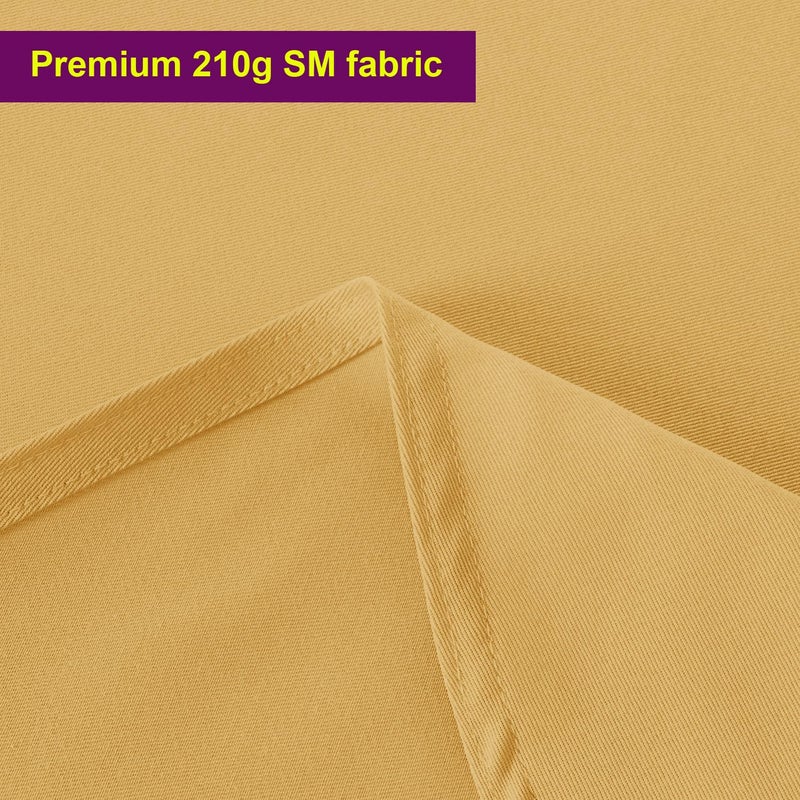 Obstal Obstal 210GSM Round Table Cloth  Oil-Proof Spill-Proof and Water Resistance Microfiber Tablecloth  Decorative Fabric Circular Table Cover for Outdoor and Indoor Use (Gold  108 Inch Diameter)  - Image 3