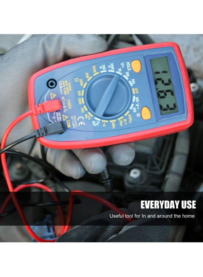 SYOSI Multimeter Tester, 2000 Counts Digital Multimeter, Smart Digital Voltage Tester with DC/AC Voltmeter & Ohm Volt Amp Meter for Measuring Voltage, Current, Resistance, Tests Live Wire, Continuity