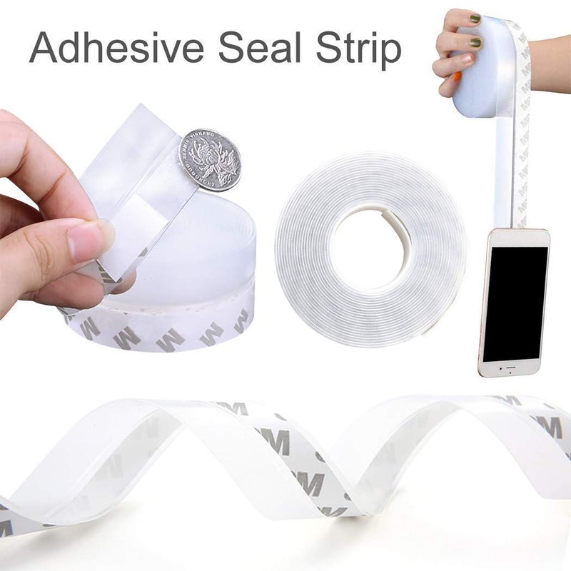 Praxon Praxon Silicone Door and Window Sealing Tapes Transparent Door Strips Door Weather Seal Bottom Door Seal Rubber Door Tape for InsectsSound Proof and Stop air 3 Meter  - Image 3