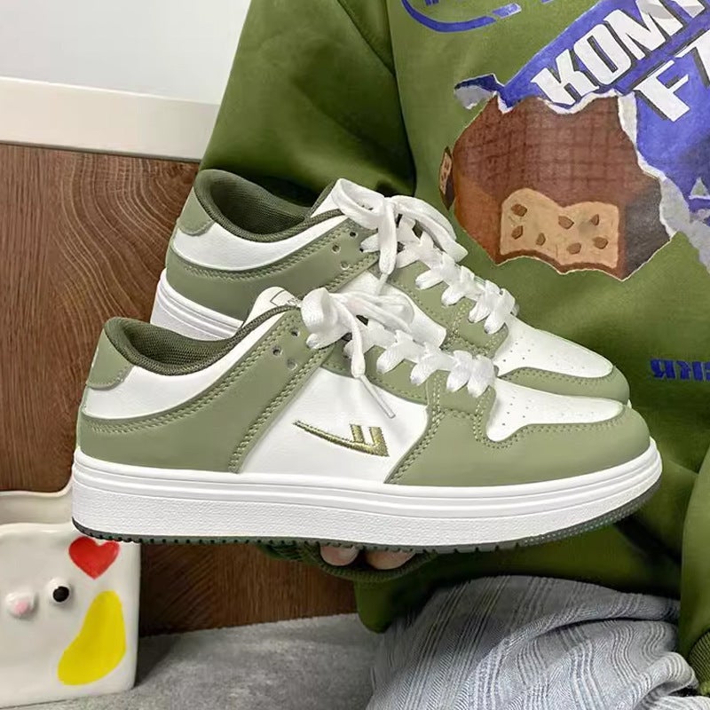 Warrior Brand Sneakers for Women, Versatile Student Shoes in Avocado Green and White, New Spring Model Casual Shoes for Couples, Men''s Shoes - Image 5