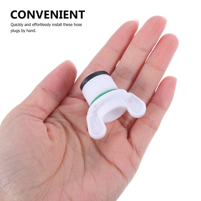 50pcs Threaded Hose Plugs White Pipe End Caps For Home Multi-Use Tubing Stoppers 1/2 Leak-Proof Hose Accessories - Image 3