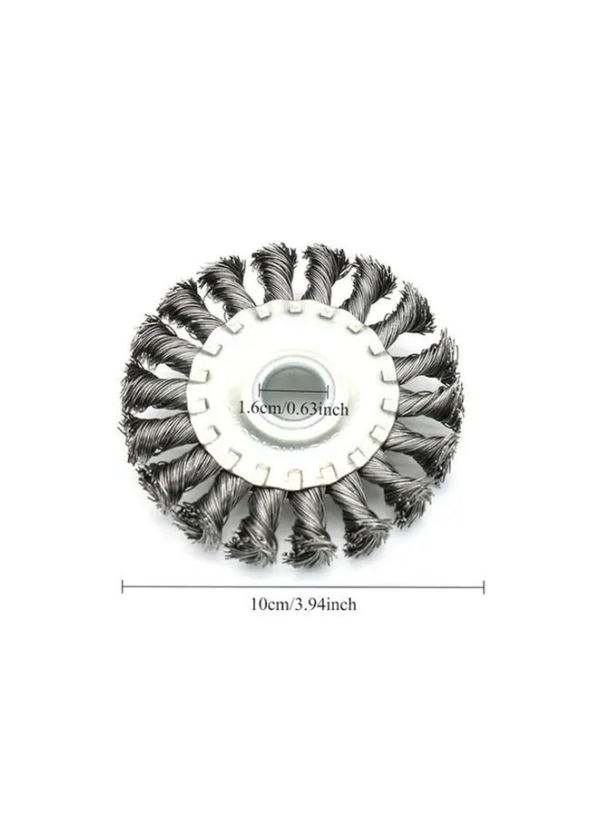 1pc 4 Inch Twisted Wire Wheel Kit For Angle Grinder Metal Grinding Rust Removal - Image 1