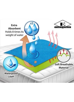 Edenwald Edenwald Waterproof Quick Dry Sheet Pack of 2 Baby Sheets PinkPurple_XLarge 200cm x 140cm  - Image 4