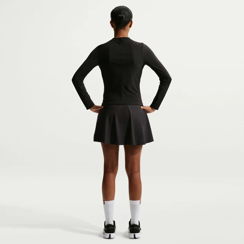 Nike Black Women's NikeCourt Advantage Dri-FIT Mid-Layer Tennis Top for Women | Best Price UAE