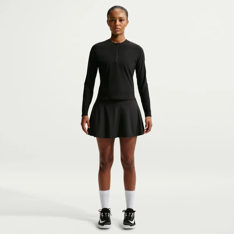 Nike Black Women's NikeCourt Advantage Dri-FIT Mid-Layer Tennis Top for Women | Best Price UAE