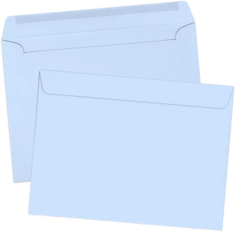 LUXPaper 9 x 12 Booklet Envelopes | Baby Blue | 80lb. Text | 50 Qty - Image 1