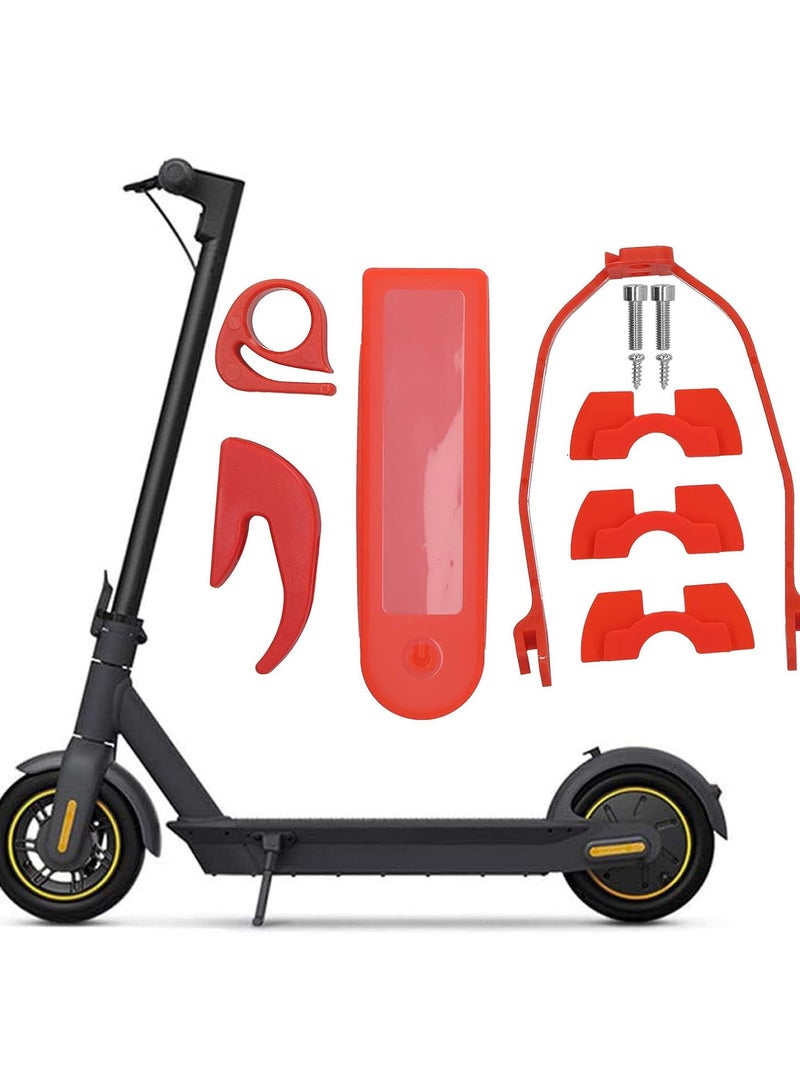 GGOOT Electric Scooter Rear Fender Support, Electric Scooter Parts Silicone Protective Cover+2pcs Hook+3pcs Damping+Rear Mudguard Bracket ABS Fit for M365/PRO - Image 1