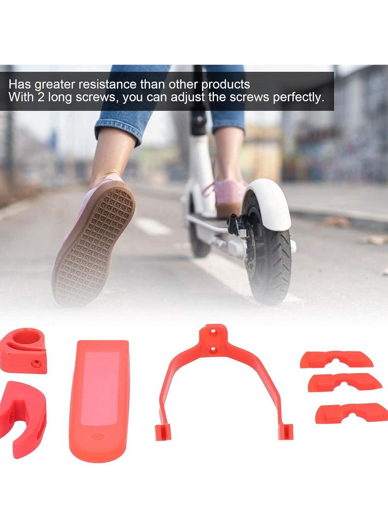 GGOOT Electric Scooter Rear Fender Support, Electric Scooter Parts Silicone Protective Cover+2pcs Hook+3pcs Damping+Rear Mudguard Bracket ABS Fit for M365/PRO - Image 4