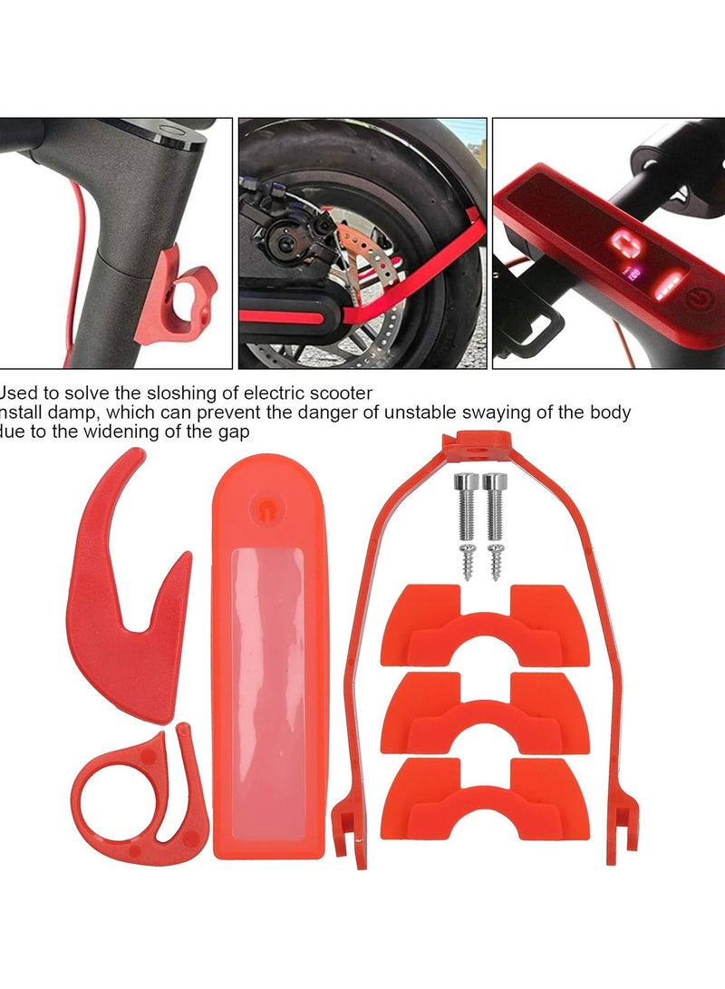 GGOOT Electric Scooter Rear Fender Support, Electric Scooter Parts Silicone Protective Cover+2pcs Hook+3pcs Damping+Rear Mudguard Bracket ABS Fit for M365/PRO - Image 3