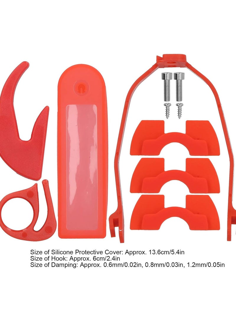 GGOOT Electric Scooter Rear Fender Support, Electric Scooter Parts Silicone Protective Cover+2pcs Hook+3pcs Damping+Rear Mudguard Bracket ABS Fit for M365/PRO - Image 2