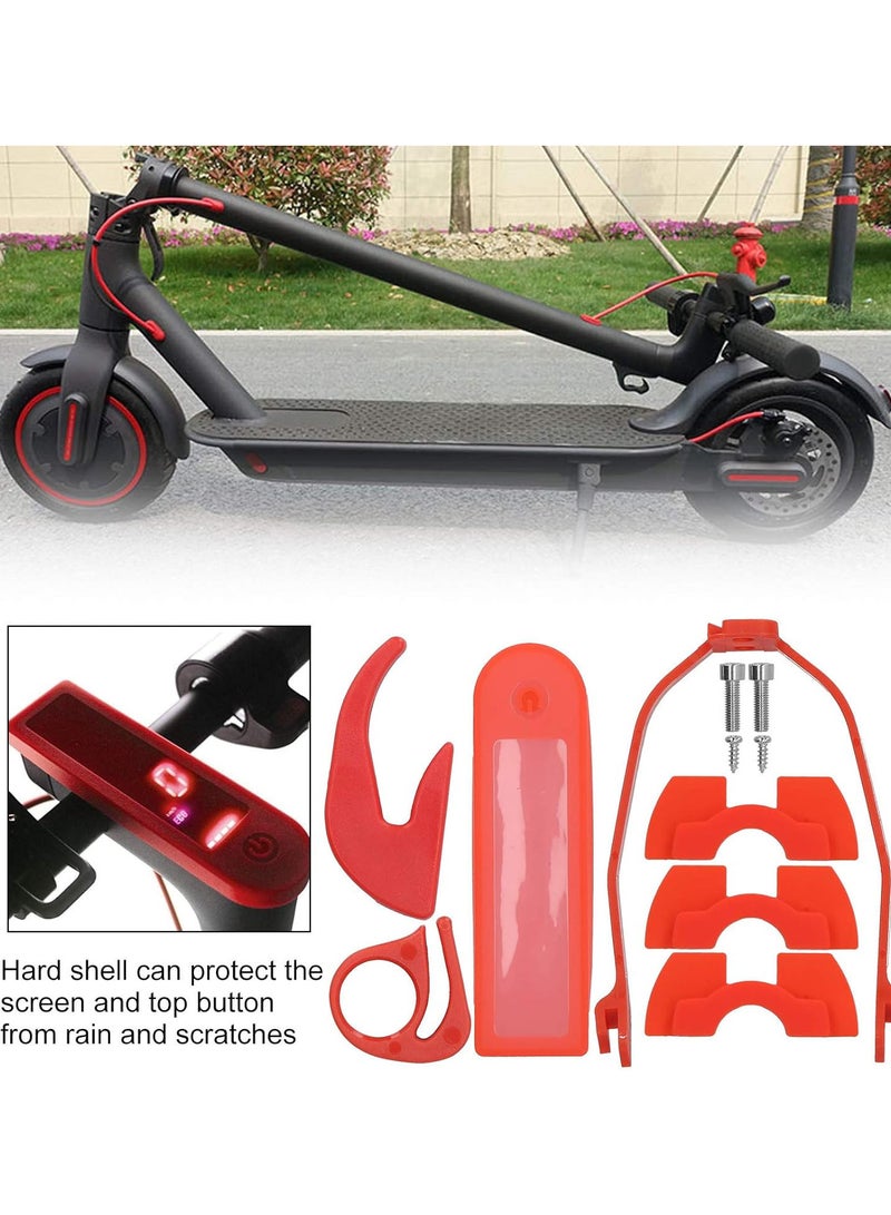 GGOOT Electric Scooter Rear Fender Support, Electric Scooter Parts Silicone Protective Cover+2pcs Hook+3pcs Damping+Rear Mudguard Bracket ABS Fit for M365/PRO - Image 5