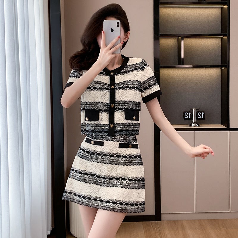 2024 Summer Lace Twinset Dress French Elegance two-piece set