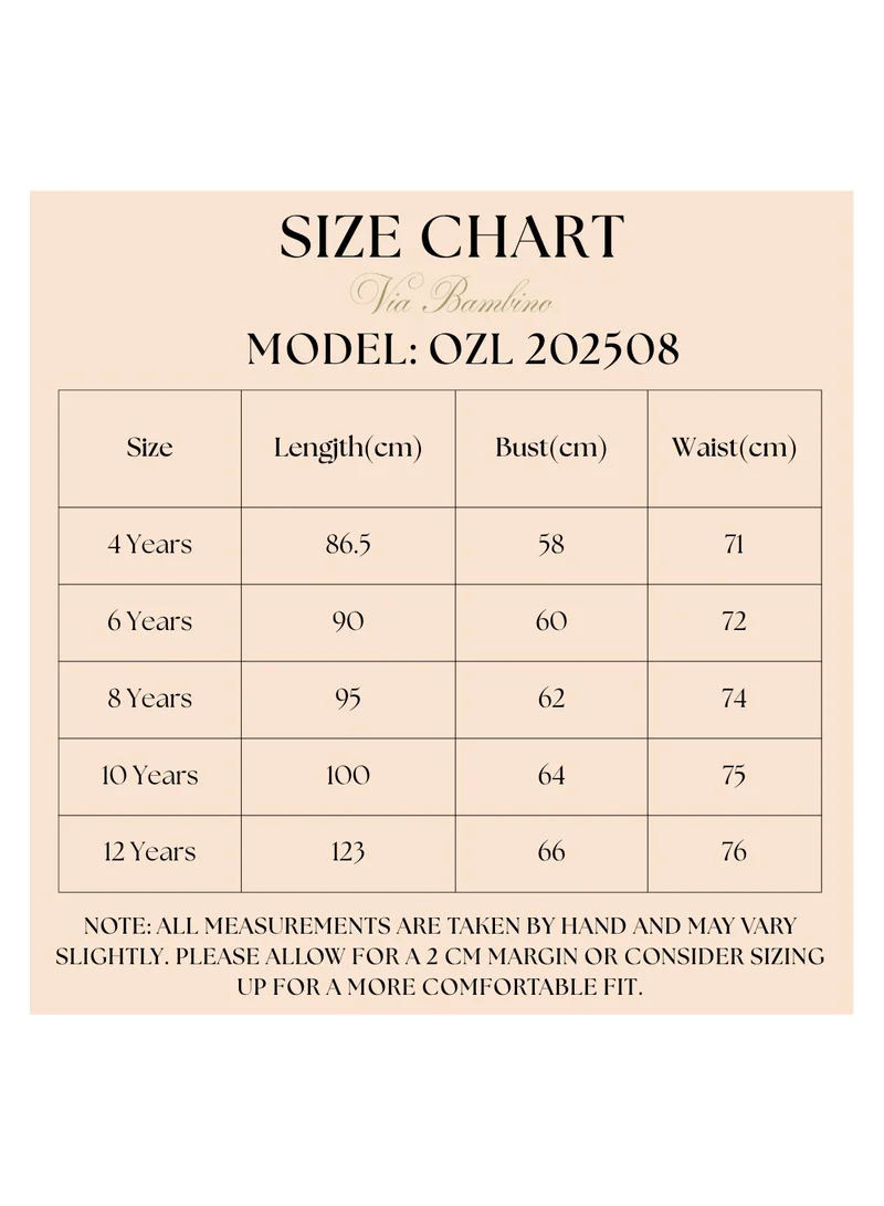 VIA BAMBINO Dream Dress OZL 202508 - Elegant Girls' Party Dress | Via Bambino