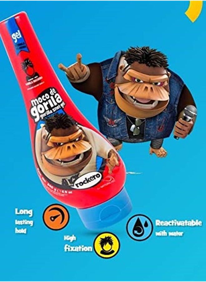 Moco de Gorila - Rockero Hair Gel | Explosive Hair Styling Gel for Extreme Long-lasting Hold, Gorilla Snot Gel is the Ultimate Hair Gel to create any Rocker Hairstyle; 11.9 oz Squizz Bottle - Image 1