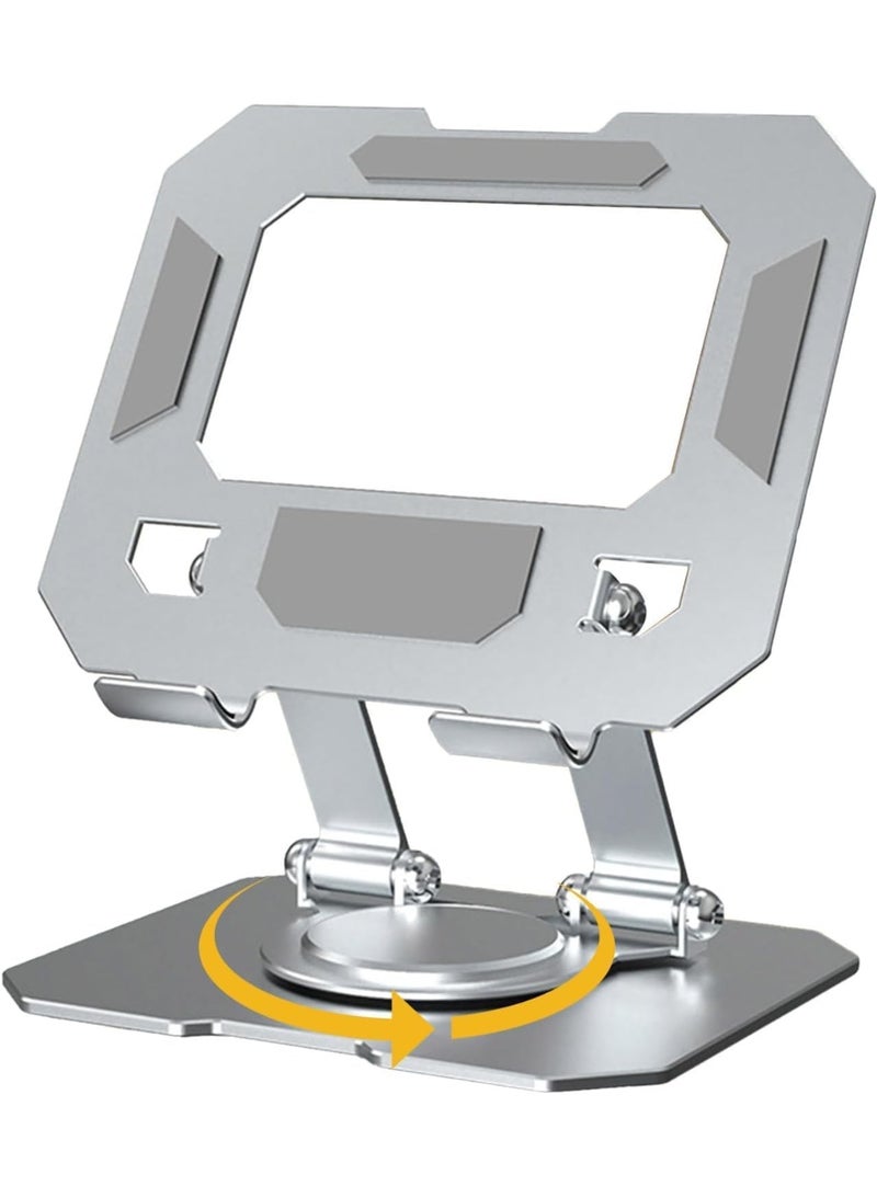 360° Rotating Foldable Tablet Stand for Desk – Adjustable Angle and Height – Aluminum Alloy Base – Compatible with Phones and Tablets up to 12 Inch - Image 3