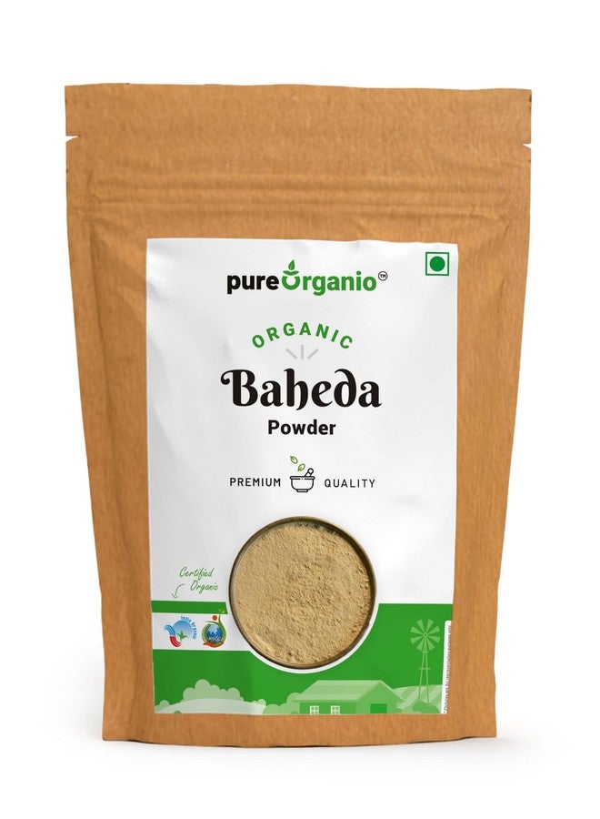 Pure Organio Organic Baheda Powder | Terminalia Bellirica | NPOP Certified | 100% Natural Ayurvedic Herb | Finely Ground Churna for Wellness 350 Gm - Image 1