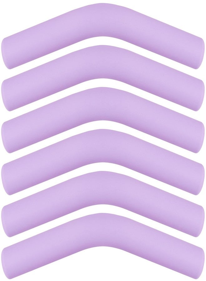 CustomyLife 6pc Silicone Straw Tips 5/16" Flex Hydraflow Straw Covers for Stainless Steel Straws, Purple, 8mm - Image 1