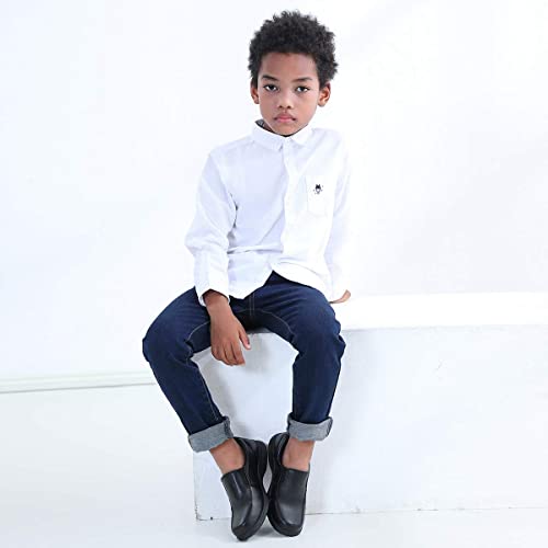 Hawkwell Boy's School Uniform Dress Shoe(Little Kid), Black PU, 12 M US - Image 2