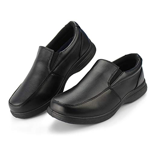 Hawkwell Boy's School Uniform Dress Shoe(Little Kid), Black PU, 12 M US - Image 1