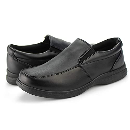 Hawkwell Boy's School Uniform Dress Shoe(Little Kid), Black PU, 12 M US - Image 4