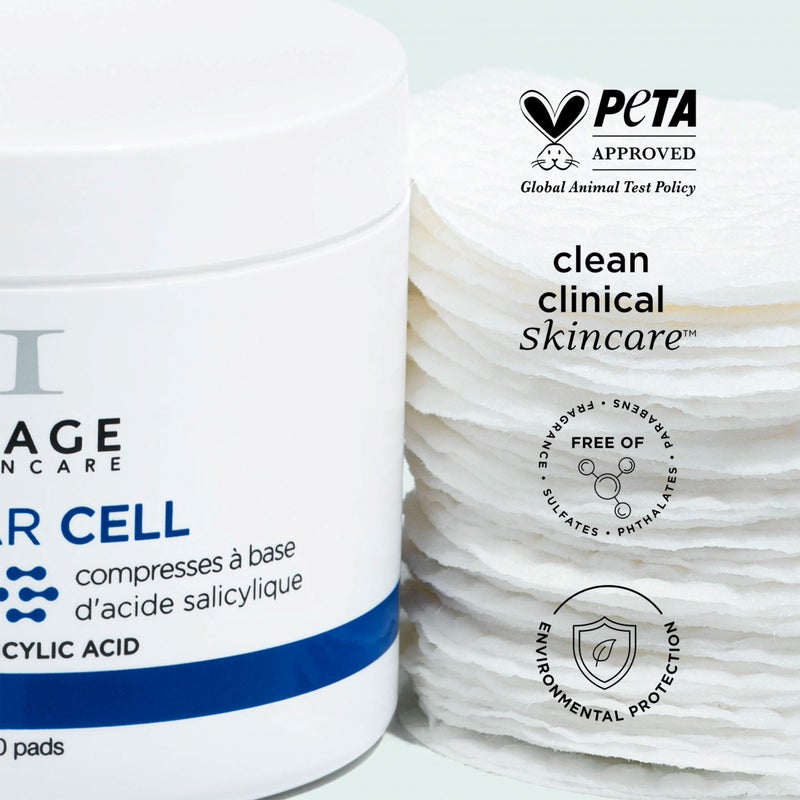 IMAGE Skincare, CLEAR CELL Salicylic Clarifying Pads, Exfoliating Wipes to Clarify Pores for Oily Prone Skin, 60 Pads - Image 4