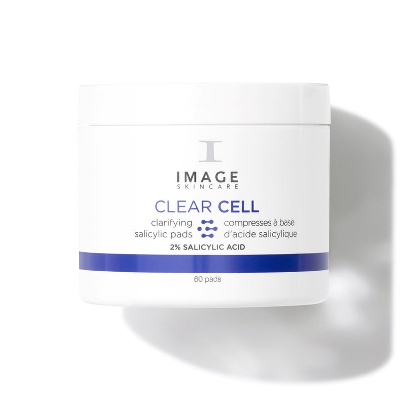 IMAGE Skincare, CLEAR CELL Salicylic Clarifying Pads, Exfoliating Wipes to Clarify Pores for Oily Prone Skin, 60 Pads - Image 1