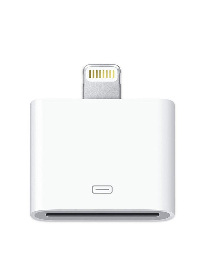 NIBEMINENT - Lightning Adapter To 30 Pin Dock Connector For Apple iPhone White - Image 1