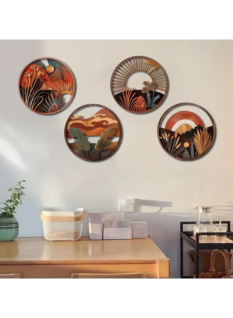 4 Hollowed-out country farmhouse wall art decoration, Bohemian wall hanging sculpture, living room, bedroom, country courtyard, housewarming gift - Image 3