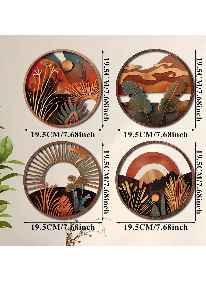 4 Hollowed-out country farmhouse wall art decoration, Bohemian wall hanging sculpture, living room, bedroom, country courtyard, housewarming gift - Image 5