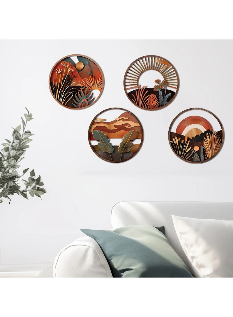 4 Hollowed-out country farmhouse wall art decoration, Bohemian wall hanging sculpture, living room, bedroom, country courtyard, housewarming gift - Image 2