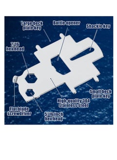 Excefore 2 Pcs Deck Fill Plate Key, Stainless Steel Deck Tool Key, Boat Gas Cap Key for Fuel Tank Water Waste Fill, Suitable for Fuel Water Tank  - Image 3